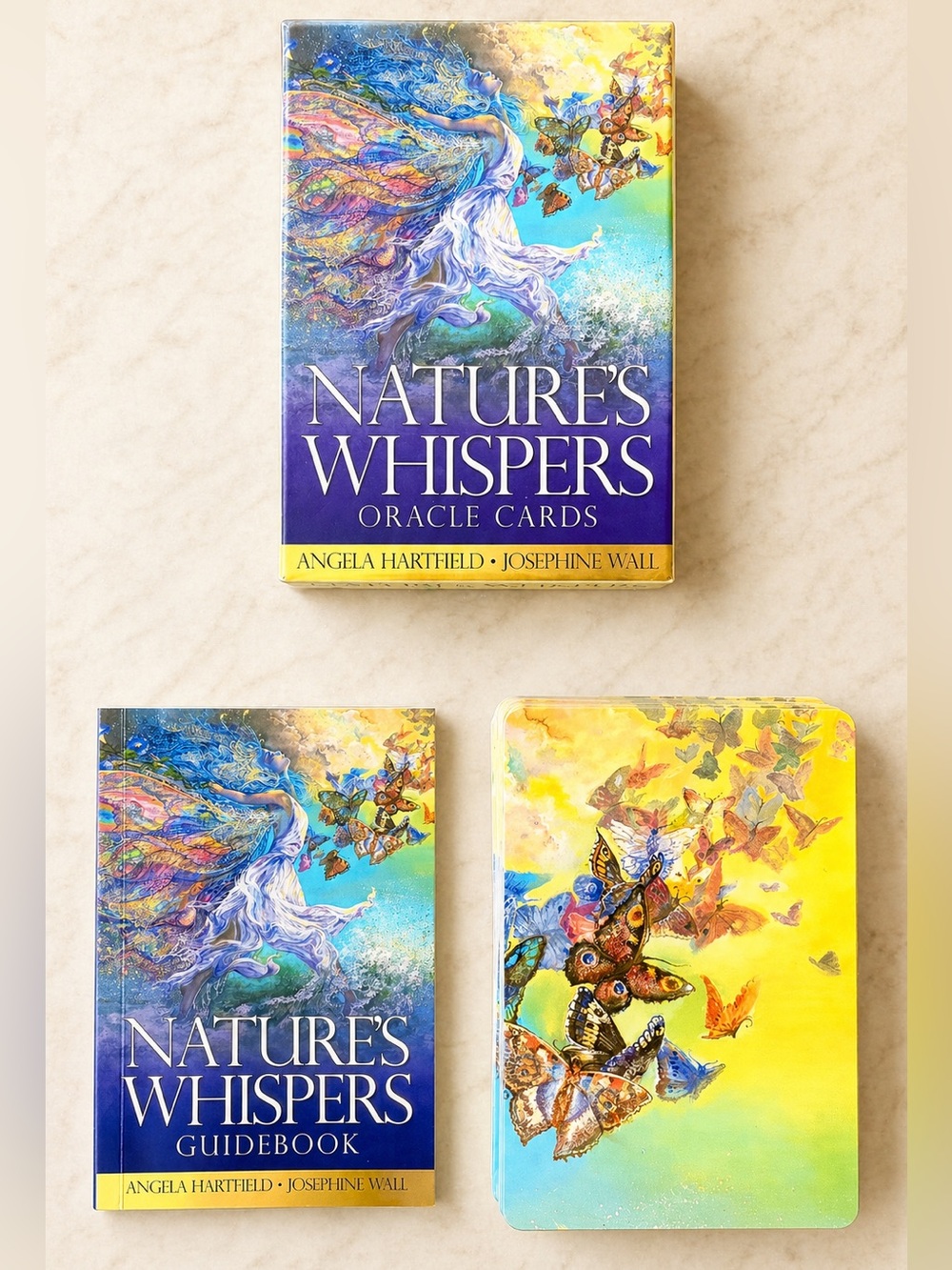 Nature’s Whispers Oracle Cards Deck Guidebook Angela Hartfield Set